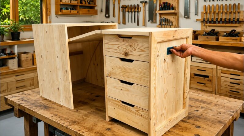 Masterful Recycled Woodworking Ideas // Perfect Space-saving Smart Interior Design