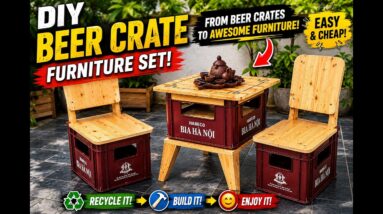 From Beer Crates To Stunning Furniture Sets // Unique DIY Wood Recycling Ideas