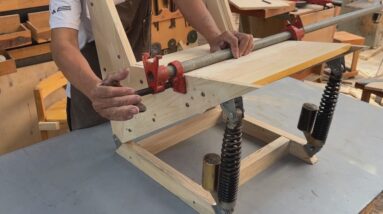 Creative Thinking In Woodworking // How To Make A Chair With A Unique Mechanism