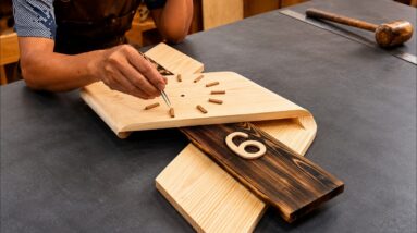 DIY Wood Craft Design Ideas // How To Make A Unique Artistic Wall Clock