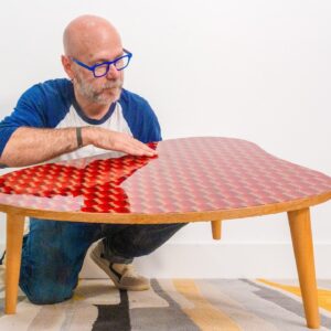 I Poured Epoxy Over Fabric To Make A Table