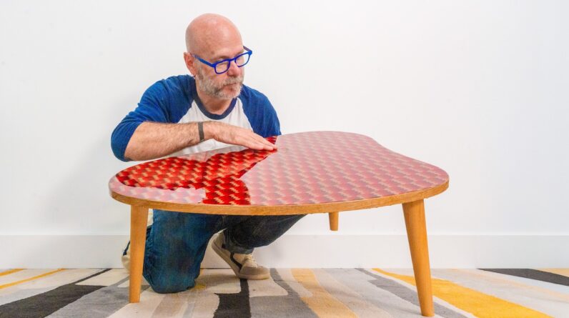 I Poured Epoxy Over Fabric To Make A Table