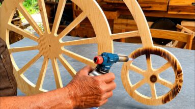 Ideas For A Bicycle-inspired Wall Clock // DIY Crafts From Recycled Wood