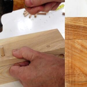 Making wooden nails with heads that sit flush