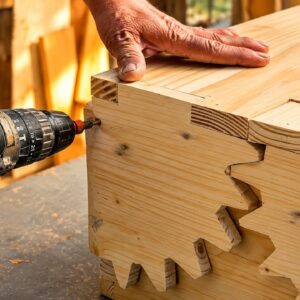 Amazing Wood Crafting Ideas // How To Make A Wooden Box With A Unique Gear-opening Mechanism