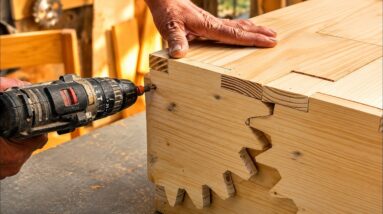 Amazing Wood Crafting Ideas // How To Make A Wooden Box With A Unique Gear-opening Mechanism