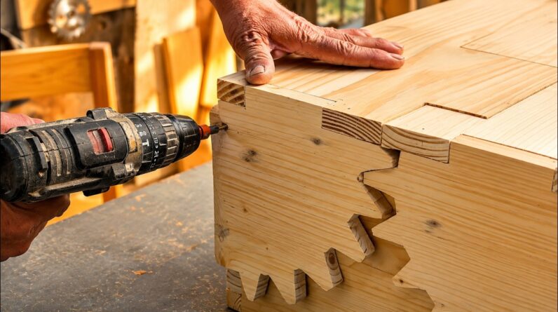 Amazing Wood Crafting Ideas // How To Make A Wooden Box With A Unique Gear-opening Mechanism