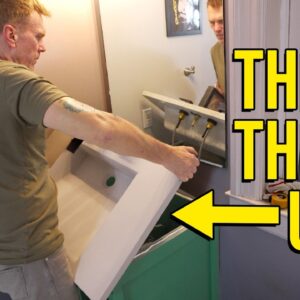 This concrete sink made everything more difficult