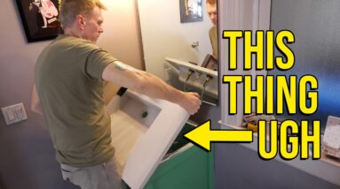 This concrete sink made everything more difficult