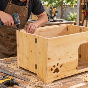A Carpenter's Brilliant Idea! Building an Amazing Foldable Wooden Pet House