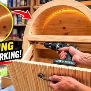The Best Way To Use Recycled Pallet Wood // How To Make A Cabinet With Unexpected Functionality