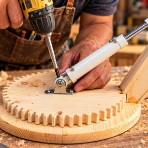 A crazy Idea From A Carpenter! A Wooden Lamp With A Hydraulic Support Arm Design