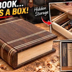 A Carpenter's Genius Idea! This Wooden Book Is Actually a Secret Storage Box
