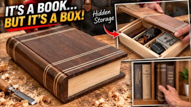 A Carpenter's Genius Idea! This Wooden Book Is Actually a Secret Storage Box