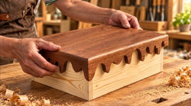 Woodworking Magic! Making a Wooden Box With a Melted Chocolate Design