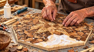 No One Expected This! He Turned Coconut Shells Into a Beautiful Tabletop